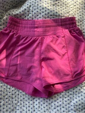 lululemon athletica Sonic Pink high waisted Shorts